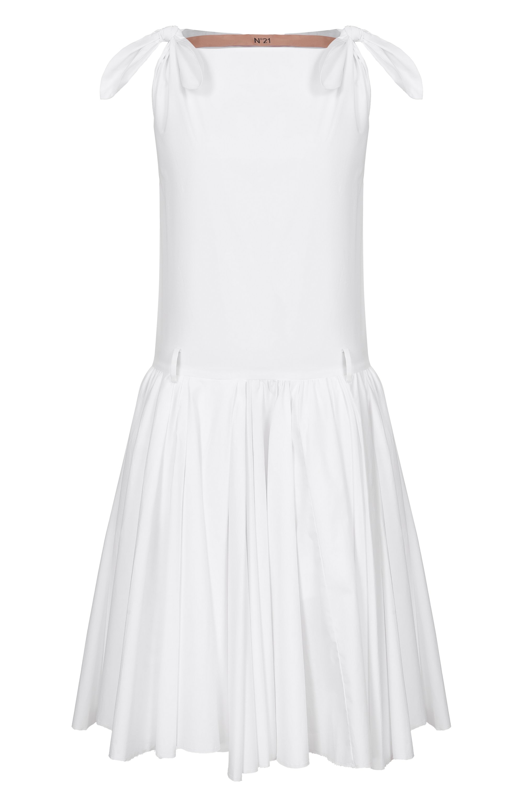 Хлопковое платье N21 белого цвета по цене 106500 руб., арт. H081/0187, фото 1 Хлопковое платье N21, арт. H081/0187, фото 1
