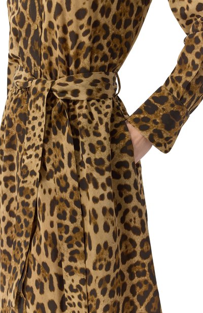Шелковое платье NOBLE&BRULEE леопардового цвета по цене 160000 руб., арт. NB106/270624/6803, фото 4 Шелковое платье NOBLE&BRULEE, арт. NB106/270624/6803, фото 4