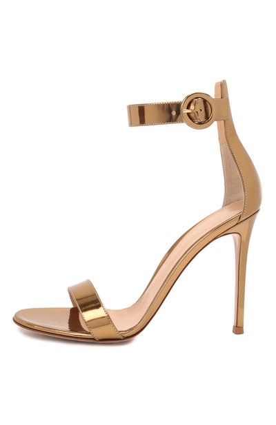 Кожаные босоножки portofino 105 GIANVITO ROSSI, арт. G61096.15RIC.METMEK0, фото 3