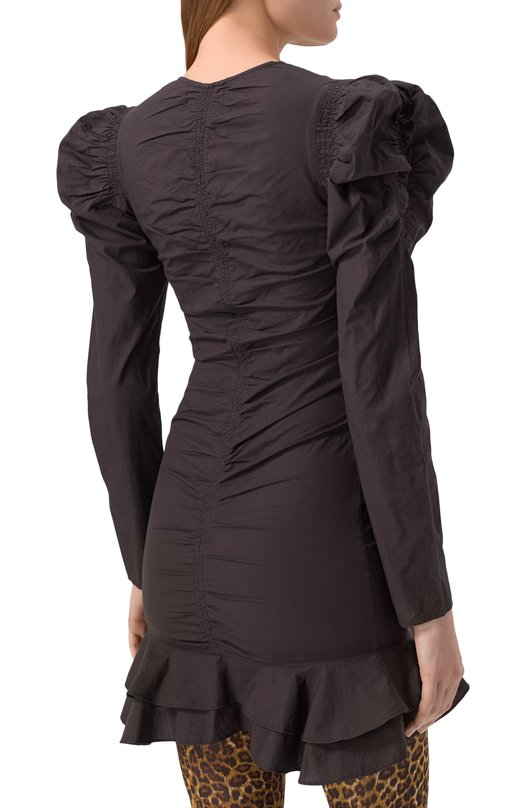 Хлопковое платье Isabel Marant Etoile 25PR00685FA/C1J06E Чёрный  25PR00685FA/C1J06E Фото 4