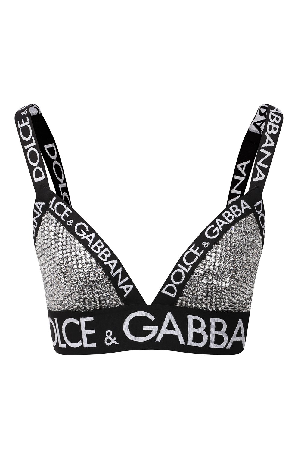 Бра-топ DOLCE & GABBANA черно-белого цвета по цене 120000 руб., арт. 01C36T/HLM4U, фото 1 Бра-топ DOLCE & GABBANA, арт. 01C36T/HLM4U, фото 1