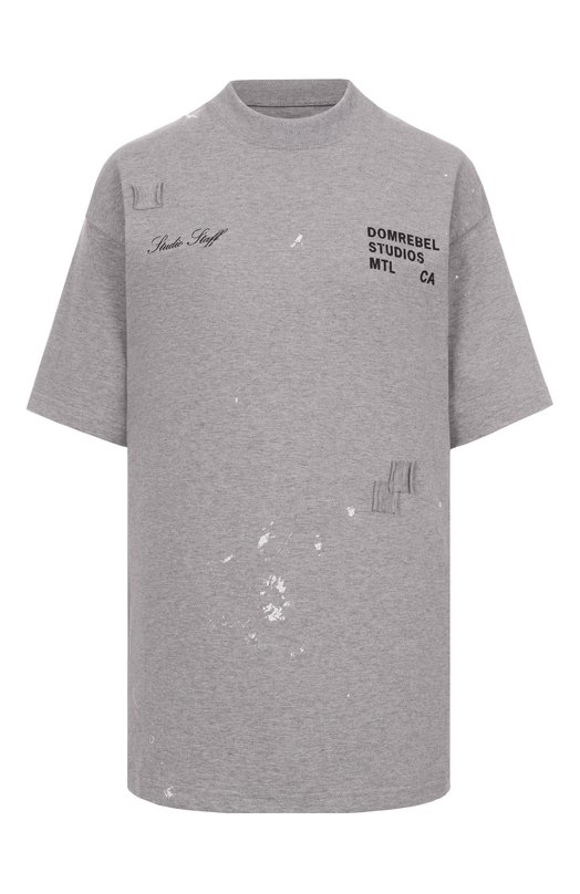 Хлопковая футболка DOMREBEL STAFF TEE T-SHIRT Серый STAFF TEE T-SHIRT