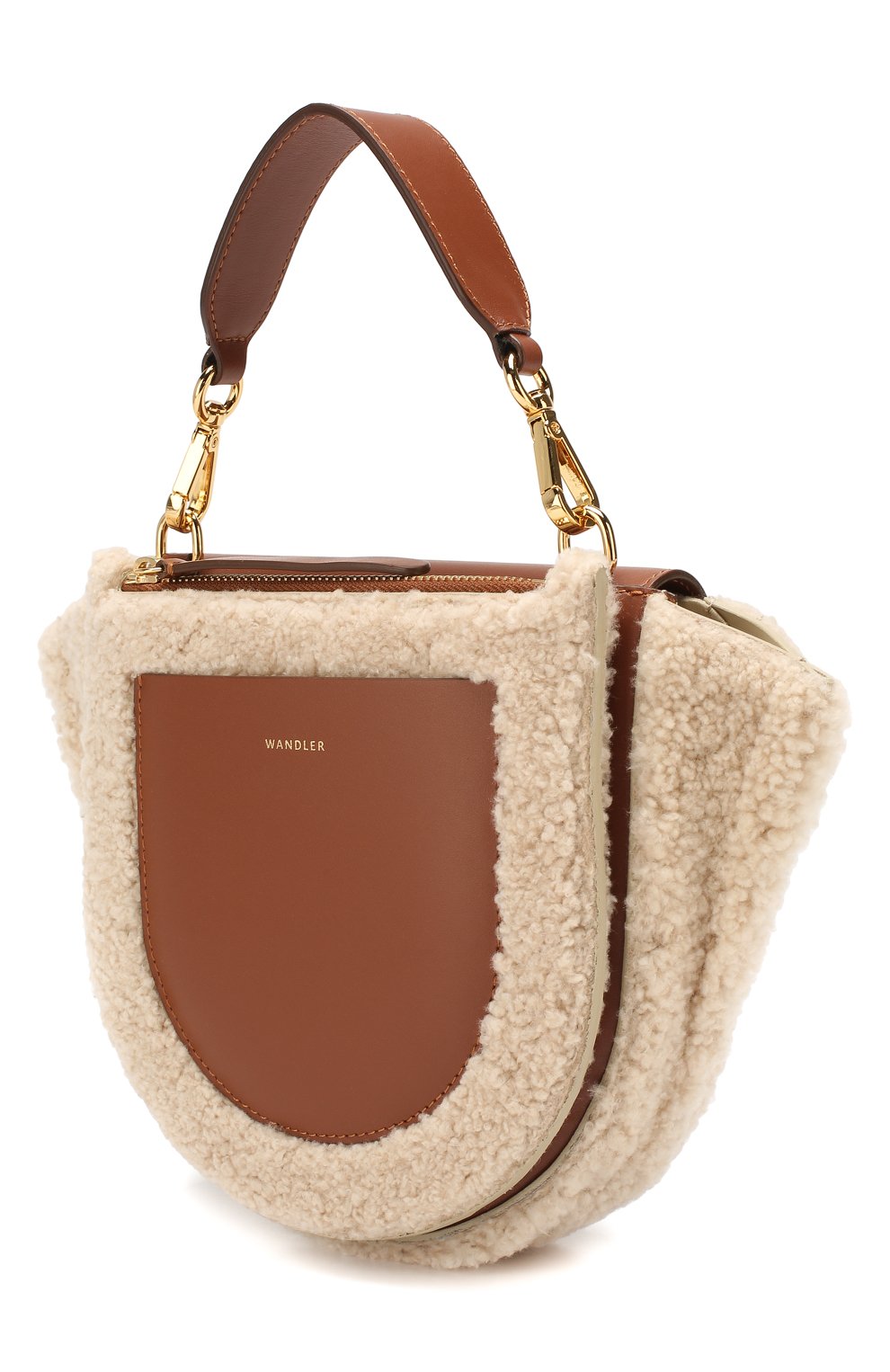 Сумка hortensia mini WANDLER бежевого цвета по цене 87800 руб., арт. H0RTENSIA BAG MINI W00L, фото 3 Сумка hortensia mini WANDLER, арт. H0RTENSIA BAG MINI W00L, фото 3