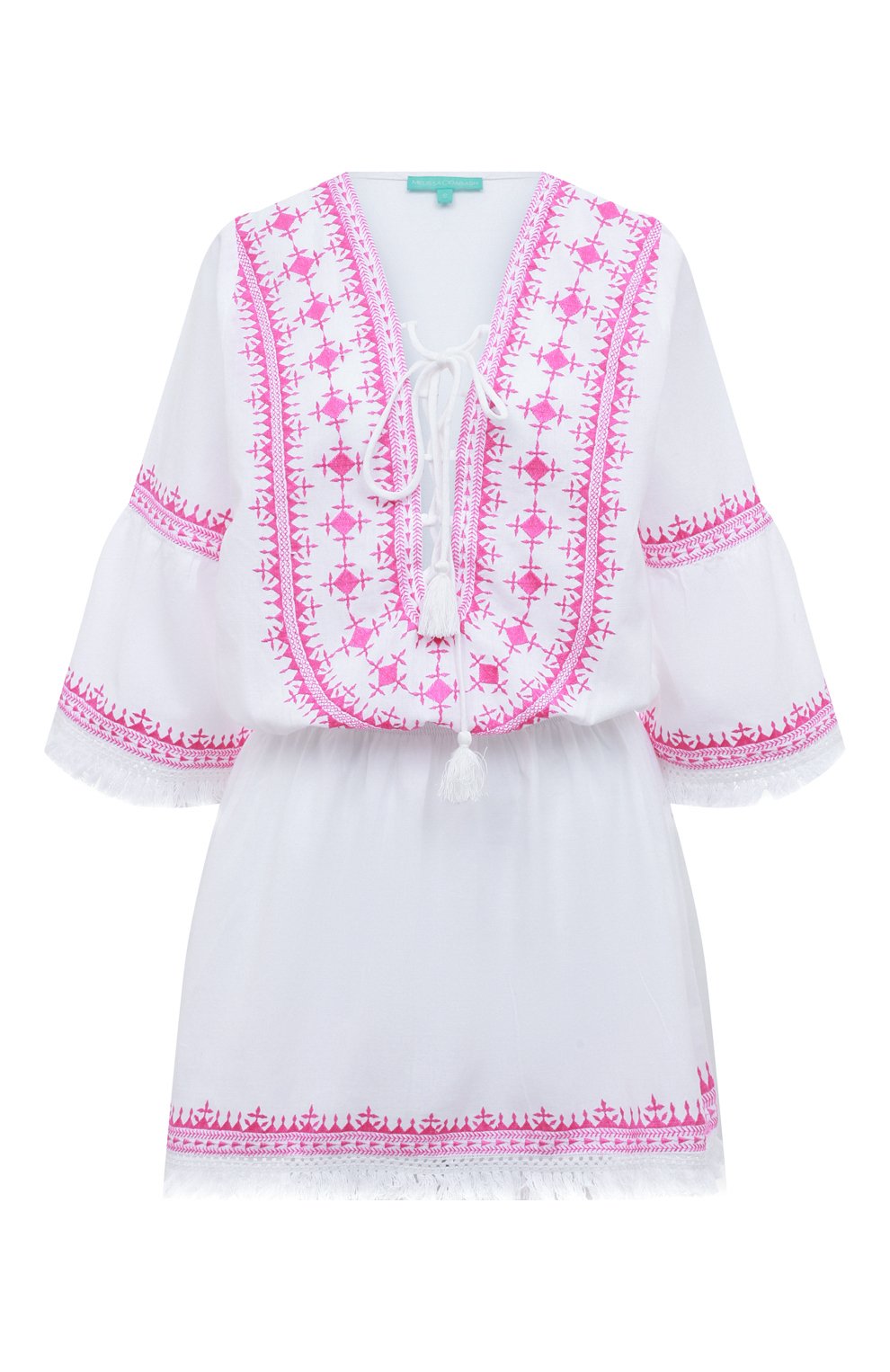 Туника из хлопка и льна MELISSA ODABASH розового цвета по цене 32050 руб., арт. MARTINA, фото 1 Туника из хлопка и льна MELISSA ODABASH, арт. MARTINA, фото 1