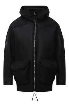 Мужская кожаная куртка STONE ISLAND черного цвета, арт. 751500298 | Фото 1 (Кросс-КТ: Куртка; Рукава: Длинные; Длина (верхняя одежда): До середины бедра; Стили: Гранж; Материал сплава: Проставлено; Материал внешний: Натуральная кожа; Драгоценные камни: Проставлено; Мужское Кросс-КТ: Кожа и замша)