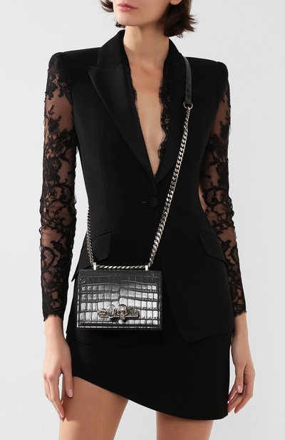 Сумка jewelled satchel small ALEXANDER MCQUEEN, арт. 587218/1HB0Y, фото 2