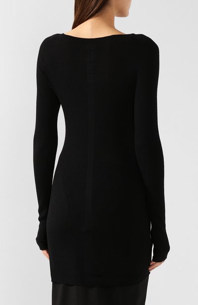 Шерстяной пуловер RICK OWENS черного цвета по цене 33600 руб., арт. RP20S1621/RIBM, фото 4 Шерстяной пуловер RICK OWENS, арт. RP20S1621/RIBM, фото 4