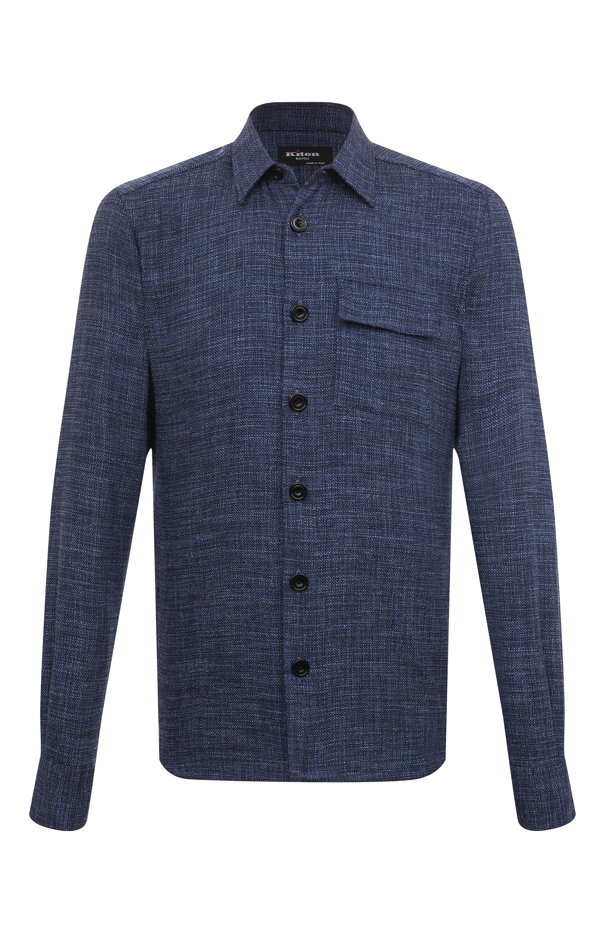 Рубашка из шерсти и шелка KITON, арт. UMCBUBAK0643C, фото 1