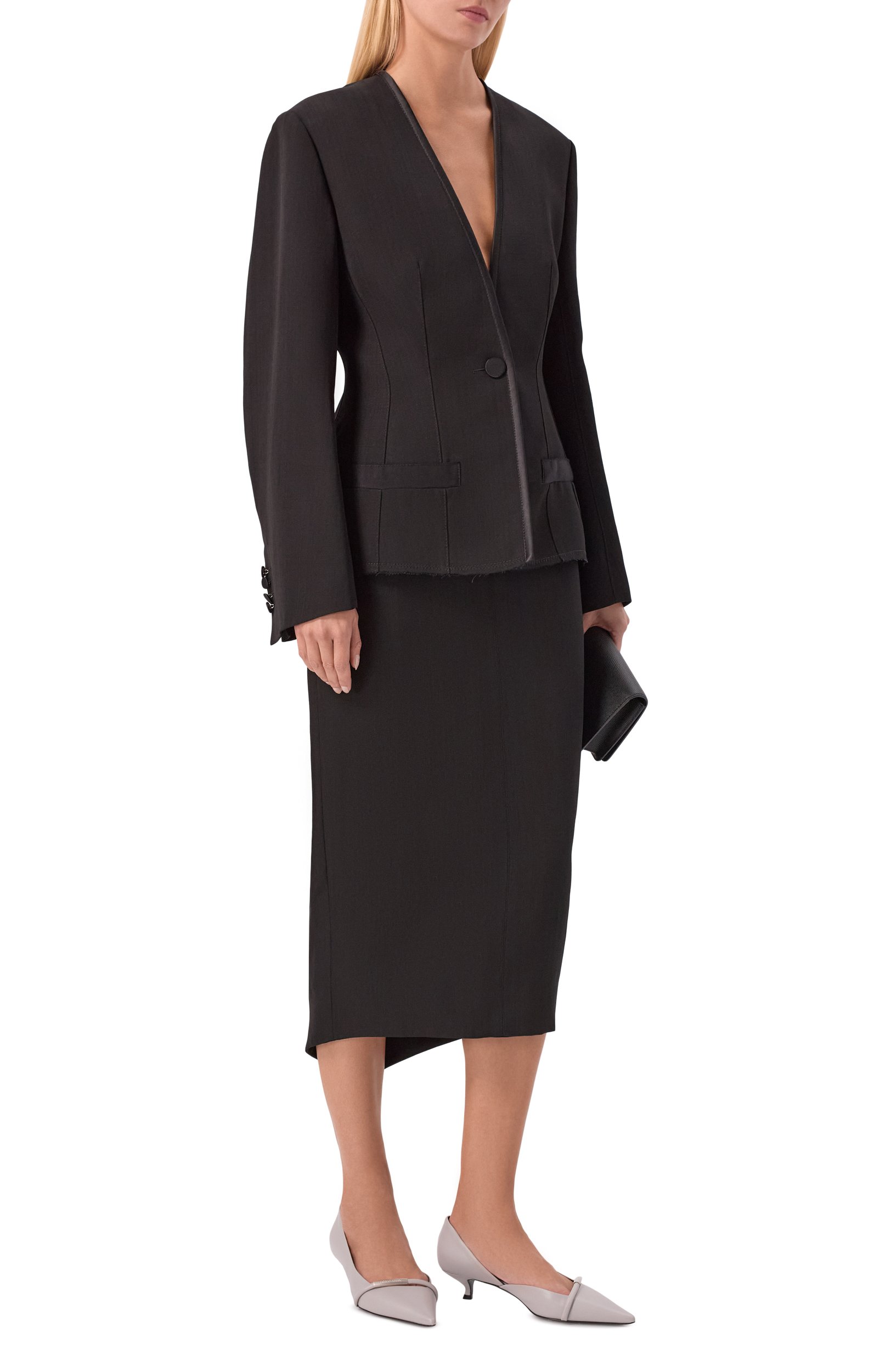 Кожаные туфли GIORGIO ARMANI светло-серого цвета по цене 115500 руб., арт. GW003330/AF10766, фото 3 Кожаные туфли GIORGIO ARMANI, арт. GW003330/AF10766, фото 3