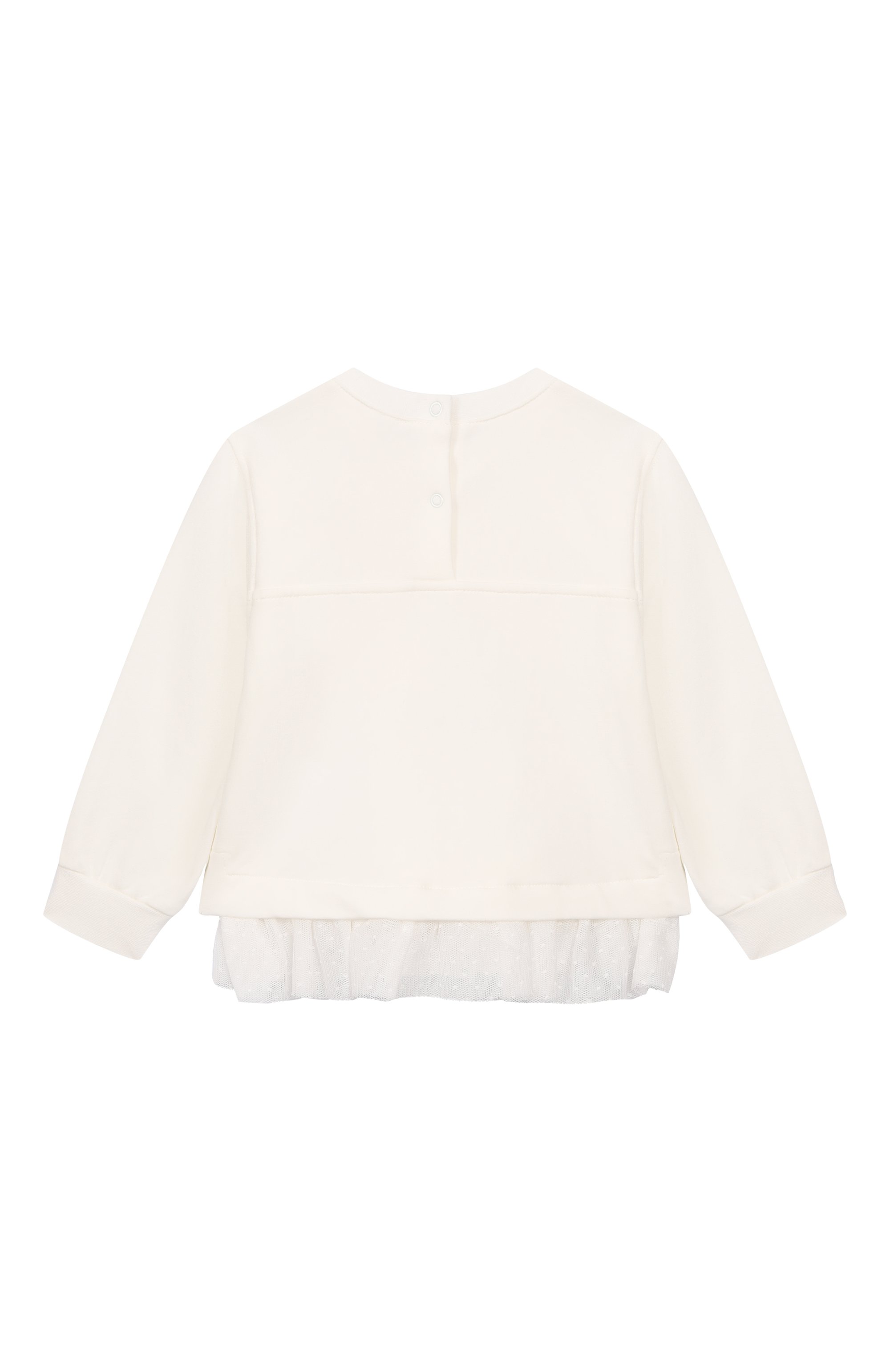 Хлопковый свитшот MONNALISA кремового цвета по цене 14200 руб., арт. 39F607, фото 2 Хлопковый свитшот MONNALISA, арт. 39F607, фото 2