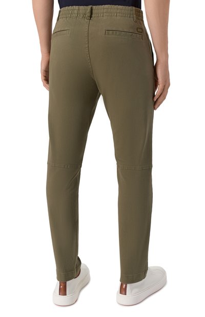 Брюки из хлопка и лиоцелла BOSS ORANGE хаки цвета по цене 17950 руб., арт. 50542986, фото 4 Брюки из хлопка и лиоцелла BOSS ORANGE, арт. 50542986, фото 4