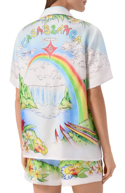 Шелковая рубашка CASABLANCA разноцветного цвета по цене 114000 руб., арт. W-SP26-SH-200-05-EX-BC, фото 4 Шелковая рубашка CASABLANCA, арт. W-SP26-SH-200-05-EX-BC, фото 4