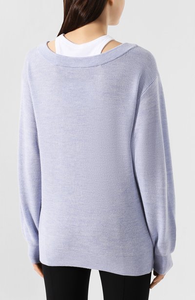 Шерстяной пуловер ALEXANDERWANG.T голубого цвета по цене 49600 руб., арт. 4KC1201038, фото 4 Шерстяной пуловер ALEXANDERWANG.T, арт. 4KC1201038, фото 4