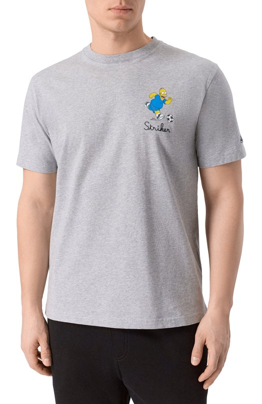 Хлопковая футболка MC2 Saint Barth ARN0001-03073I/ARN0TT Серый  ARN0001-03073I/ARN0TT Фото 3