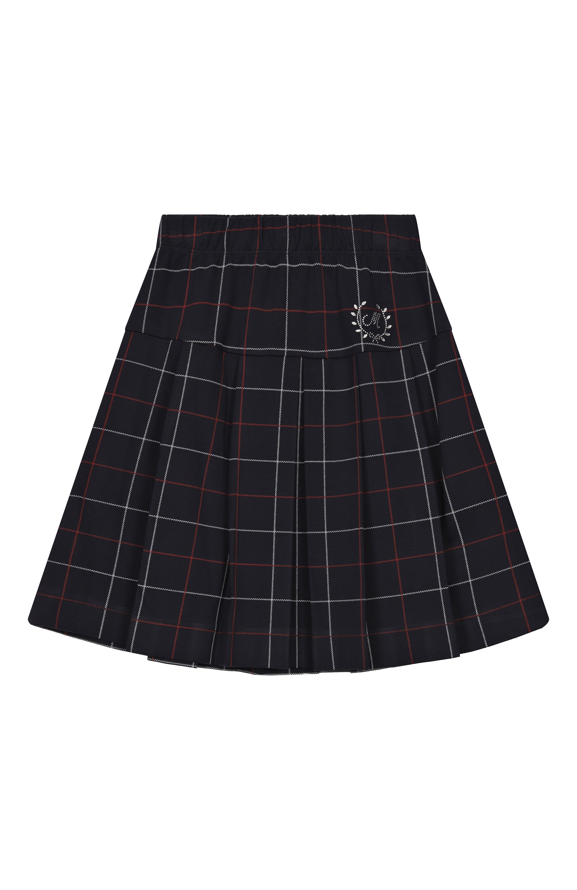 Юбка из вискозы MONNALISA темно-синего цвета по цене 19050 руб., арт. 18FPIE, фото 1 Юбка из вискозы MONNALISA, арт. 18FPIE, фото 1