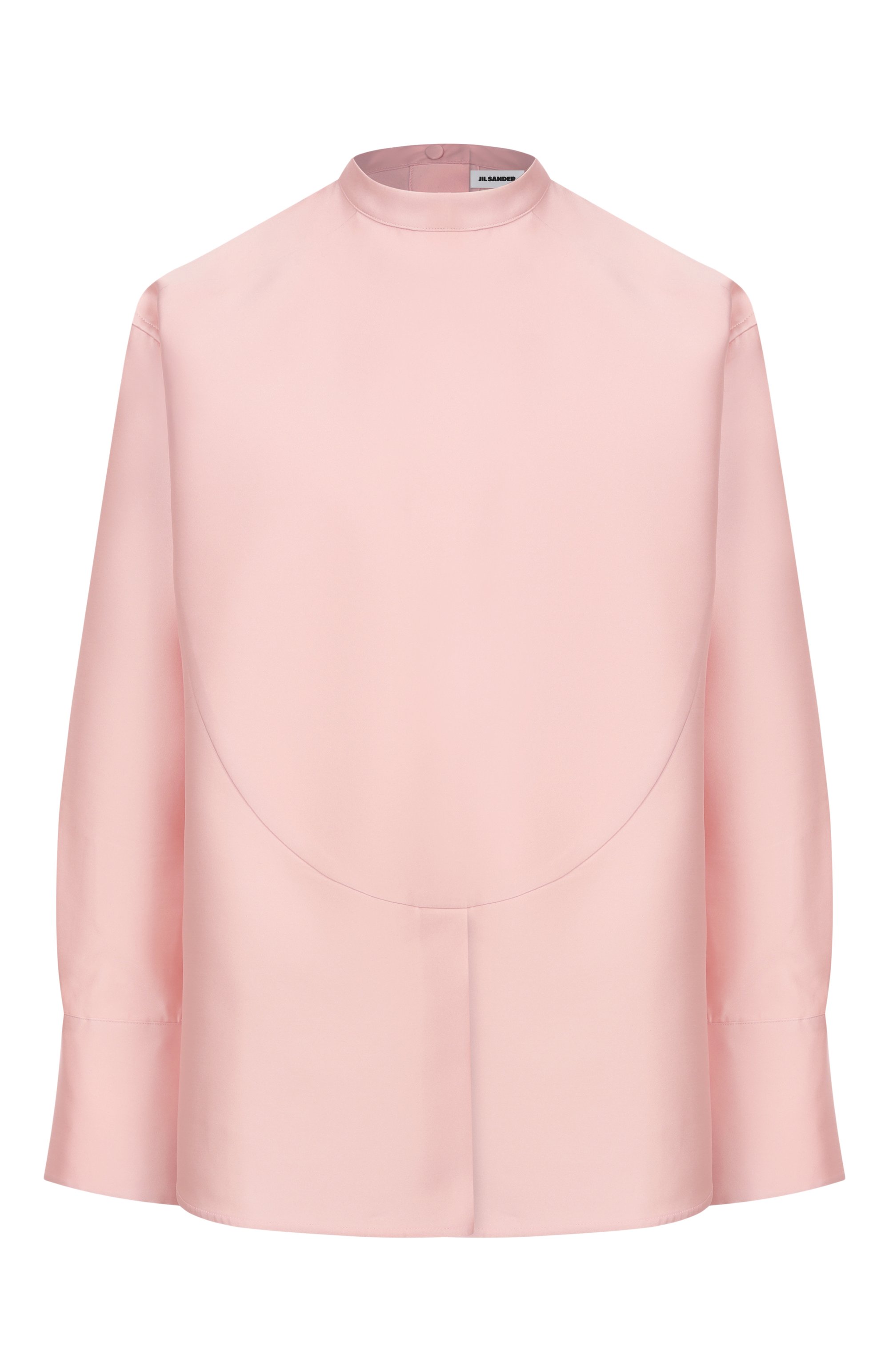 Атласная блузка JIL SANDER светло-розового цвета по цене 241500 руб., арт. J03DL0177/J55099, фото 1 Атласная блузка JIL SANDER, арт. J03DL0177/J55099, фото 1
