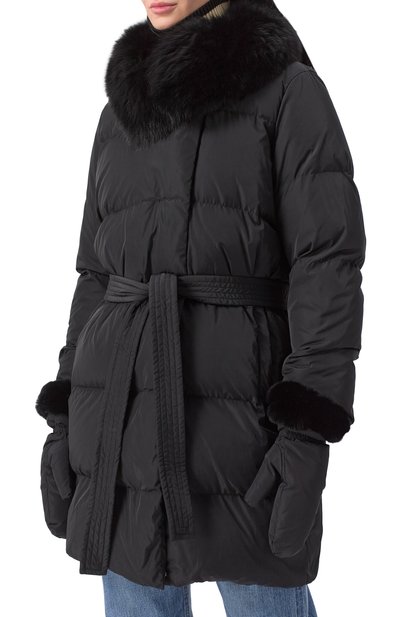 Пуховик с отделкой из меха кролика YVES SALOMON, арт. 25WYM05690D0TM, фото 3