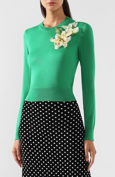 Шелковый пуловер DOLCE & GABBANA, арт. FX149Z/JASHE, фото 3