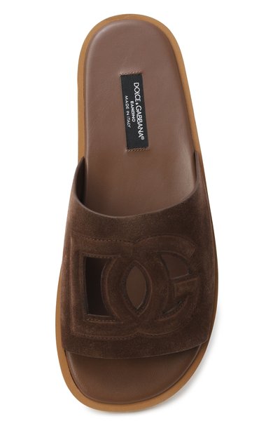 Замшевые шлепанцы DOLCE & GABBANA, арт. DA5278/A1250/29-36, фото 4