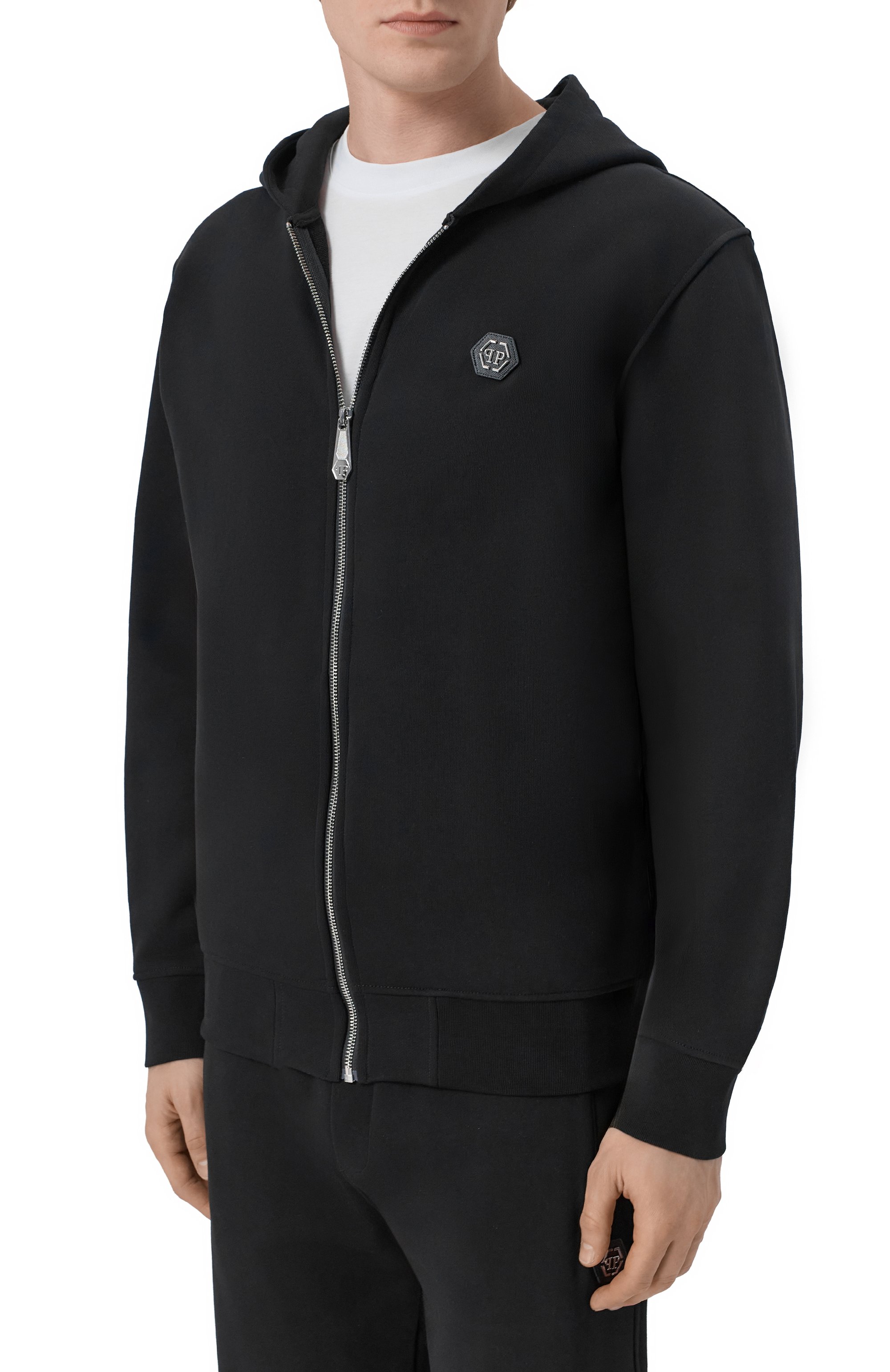 Хлопковая толстовка PHILIPP PLEIN черного цвета по цене 95600 руб., арт. SAFC MJB3928 PTE180N, фото 3 Хлопковая толстовка PHILIPP PLEIN, арт. SAFC MJB3928 PTE180N, фото 3