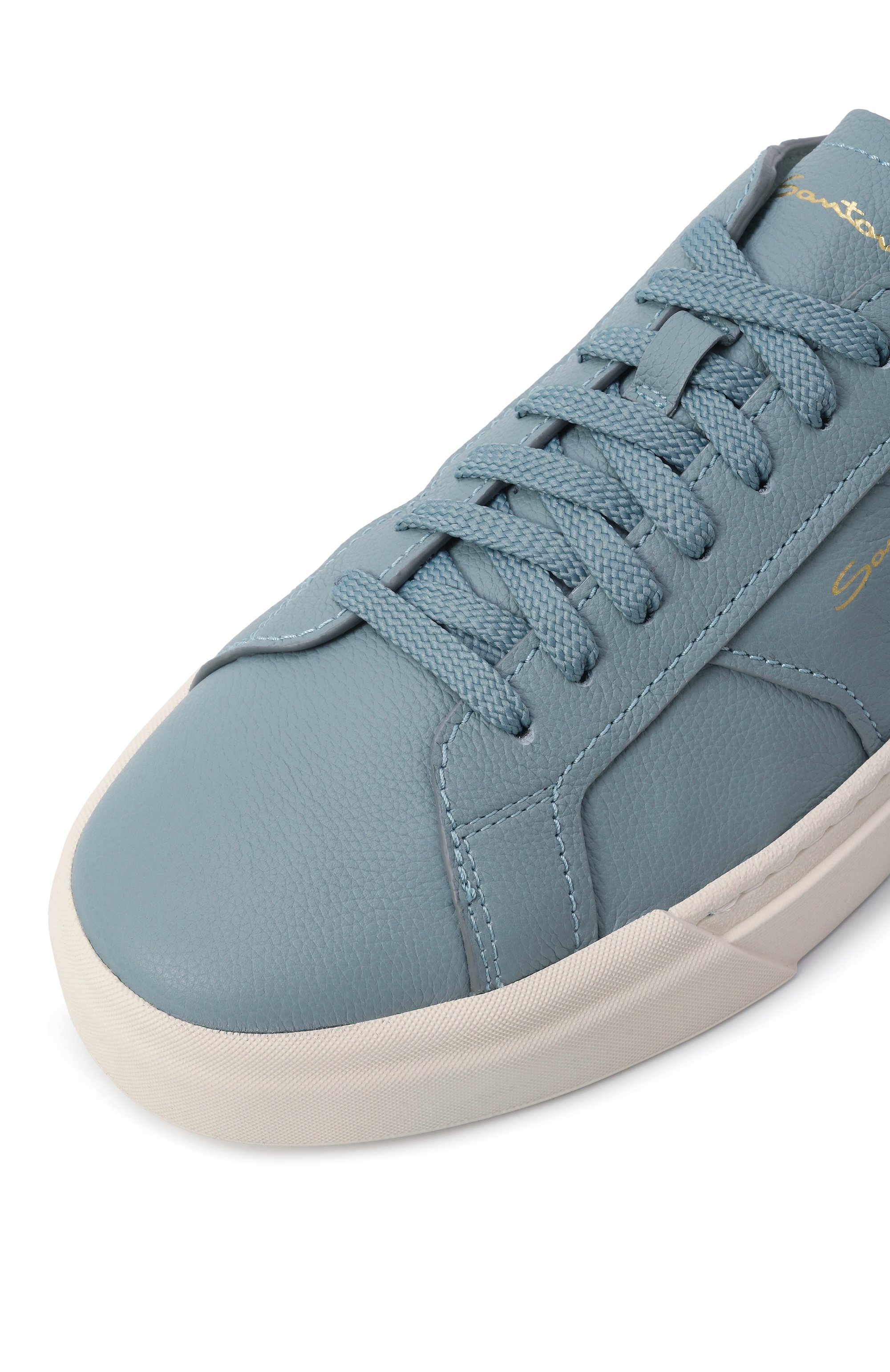 Кожаные кеды double buckle SANTONI, арт. MBGG21967PNNTSIW, фото 7