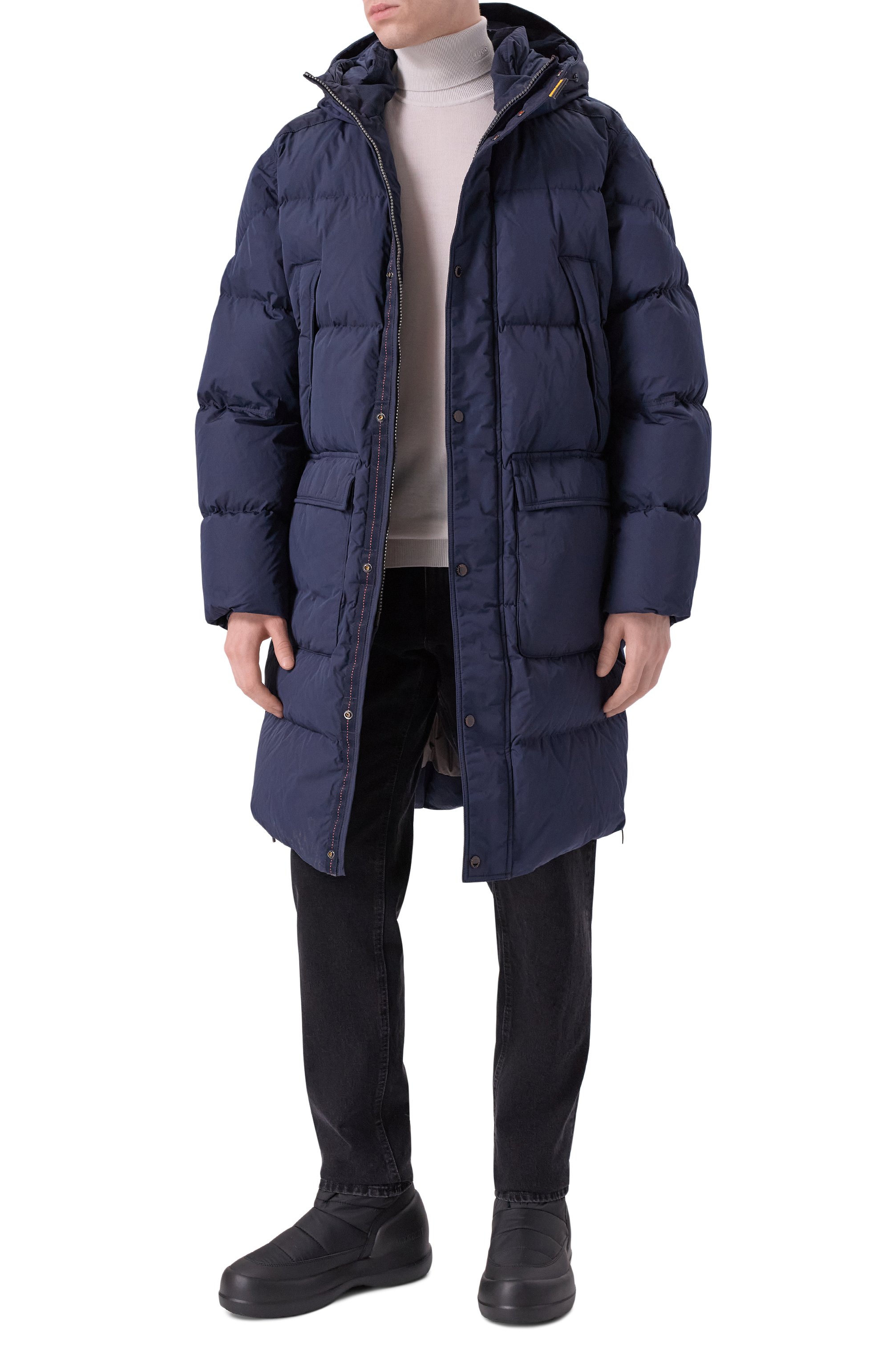 Пуховик PARAJUMPERS темно-синего цвета по цене 133000 руб., арт. 25WMPMPUHF04, фото 2 Пуховик PARAJUMPERS, арт. 25WMPMPUHF04, фото 2