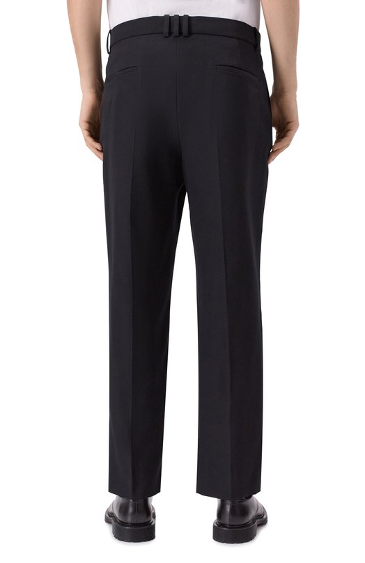 Шерстяные брюки Balmain FH0PM110/WC09 Чёрный  FH0PM110/WC09 Фото 4