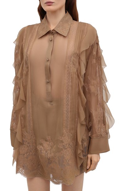 Шелковая блузка VALENTINO, арт. VB0AE5X52UP, фото 3