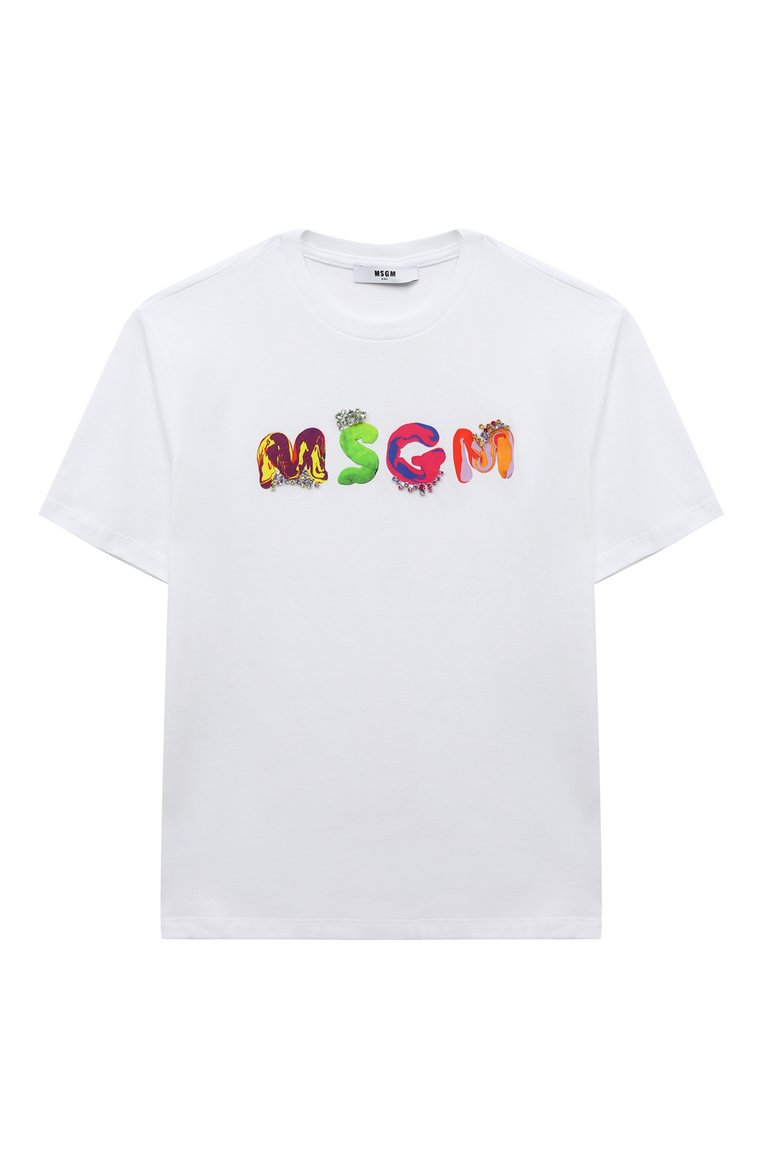 Хлопковая футболка MSGM KIDS, арт. F3MSJGTH084, фото 1