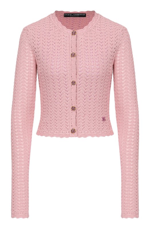 Кардиган из вискозы Dolce & Gabbana FXVC9Z/JGMG7 Розовый FXVC9Z/JGMG7