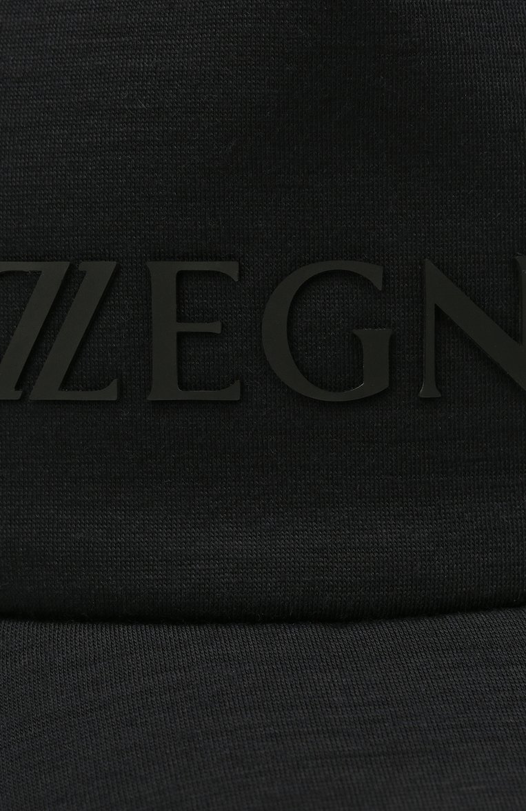 Мужская шерстяная бейсболка ZEGNA темно-синего цвета, арт. Z9I71/B9I | Фото 3 (Материал: Шерсть, Текстиль; Материал сплава: Проставлено; Нос: Не проставлено)