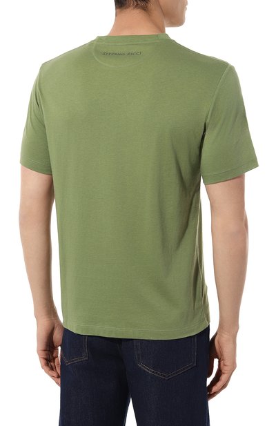 Футболка STEFANO RICCI салатового цвета по цене 138500 руб., арт. MNH420330/803, фото 4 Футболка STEFANO RICCI, арт. MNH420330/803, фото 4