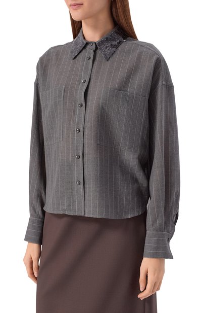 Шерстяная рубашка BRUNELLO CUCINELLI, арт. MP908RE506, фото 3