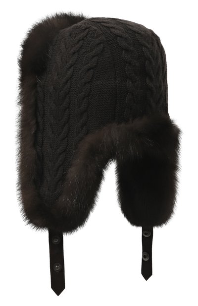 Шапка-ушанка из меха соболя BLACK SABLE, арт. BS-47CF1, фото 3