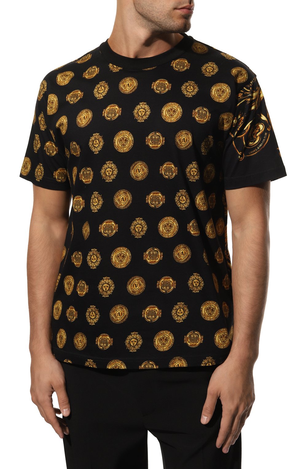 Хлопковая футболка VERSACE JEANS COUTURE, арт. 72GAH6R1/JS064, фото 3