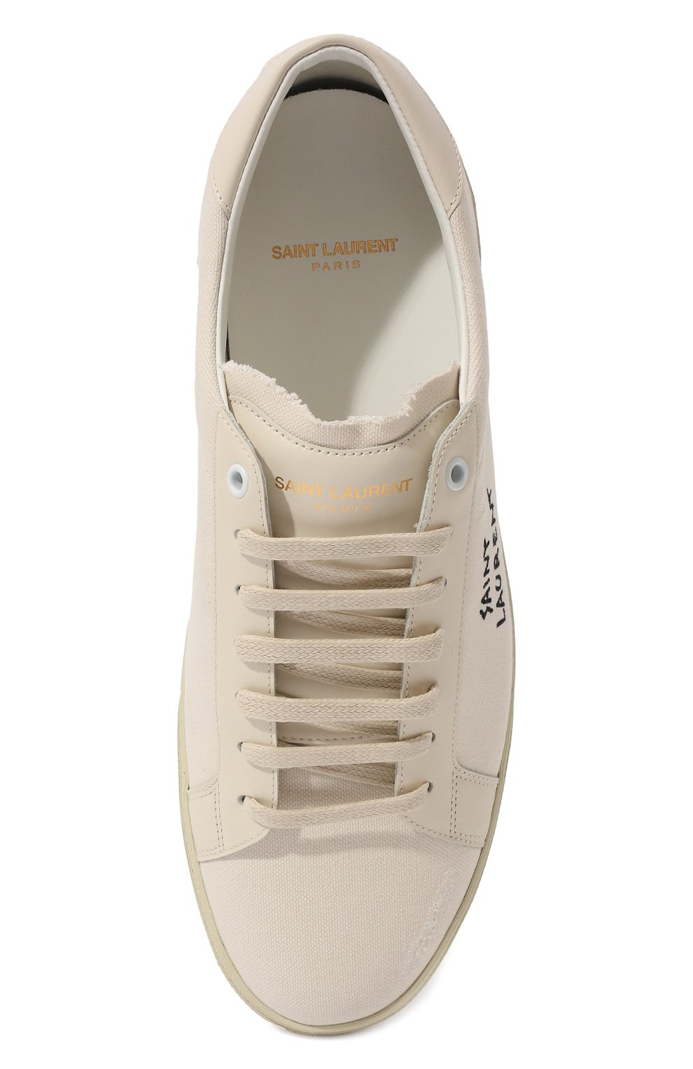 Текстильные кеды court classic SAINT LAURENT, арт. 611106/GUP10, фото 6