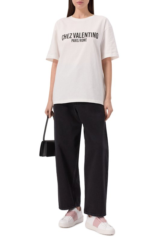 Хлопковая футболка Valentino 6B3MG24Q/95W Белый  6B3MG24Q/95W Фото 2