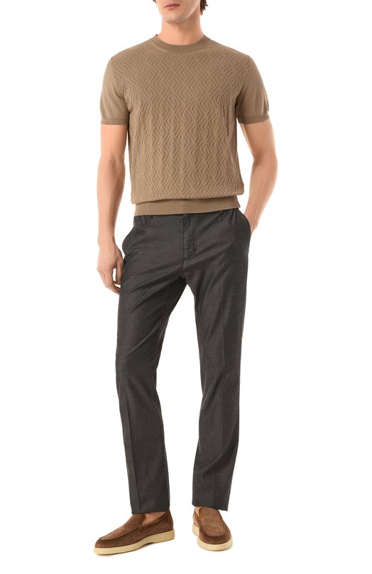 Хлопковый джемпер Corneliani 25M589-2525127 Бежевый  25M589-2525127 Фото 2