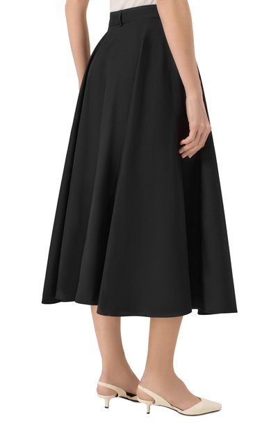 Хлопковая юбка OFFICINE GENERALE черного цвета по цене 38050 руб., арт. S26WSKT154, фото 4 Хлопковая юбка OFFICINE GENERALE, арт. S26WSKT154, фото 4