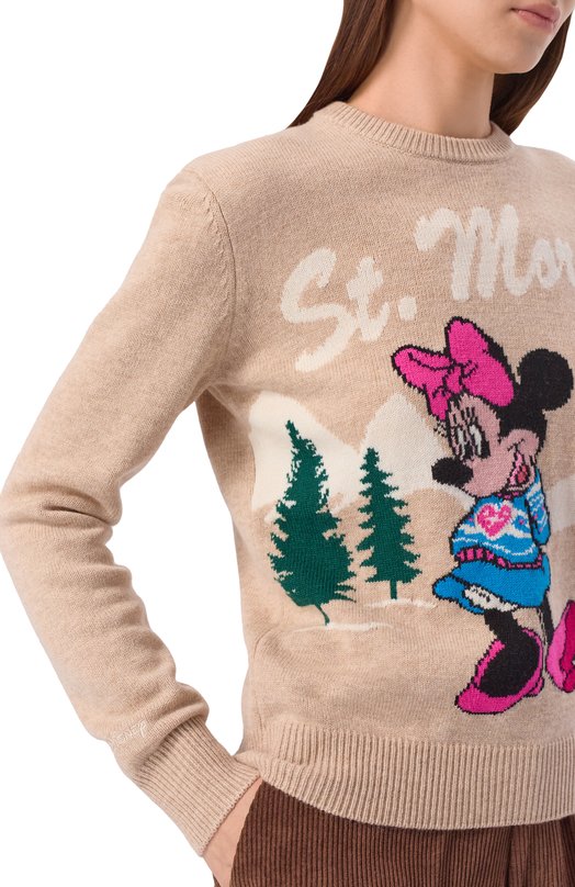 Пуловер из шерсти и вискозы MC2 Saint Barth QUE0018-02252I/NEW QUEEN C Бежевый  QUE0018-02252I/NEW QUEEN C Фото 5