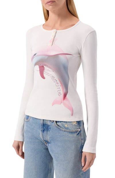 Хлопковый пуловер BLUMARINE, арт. 2T122A, фото 3