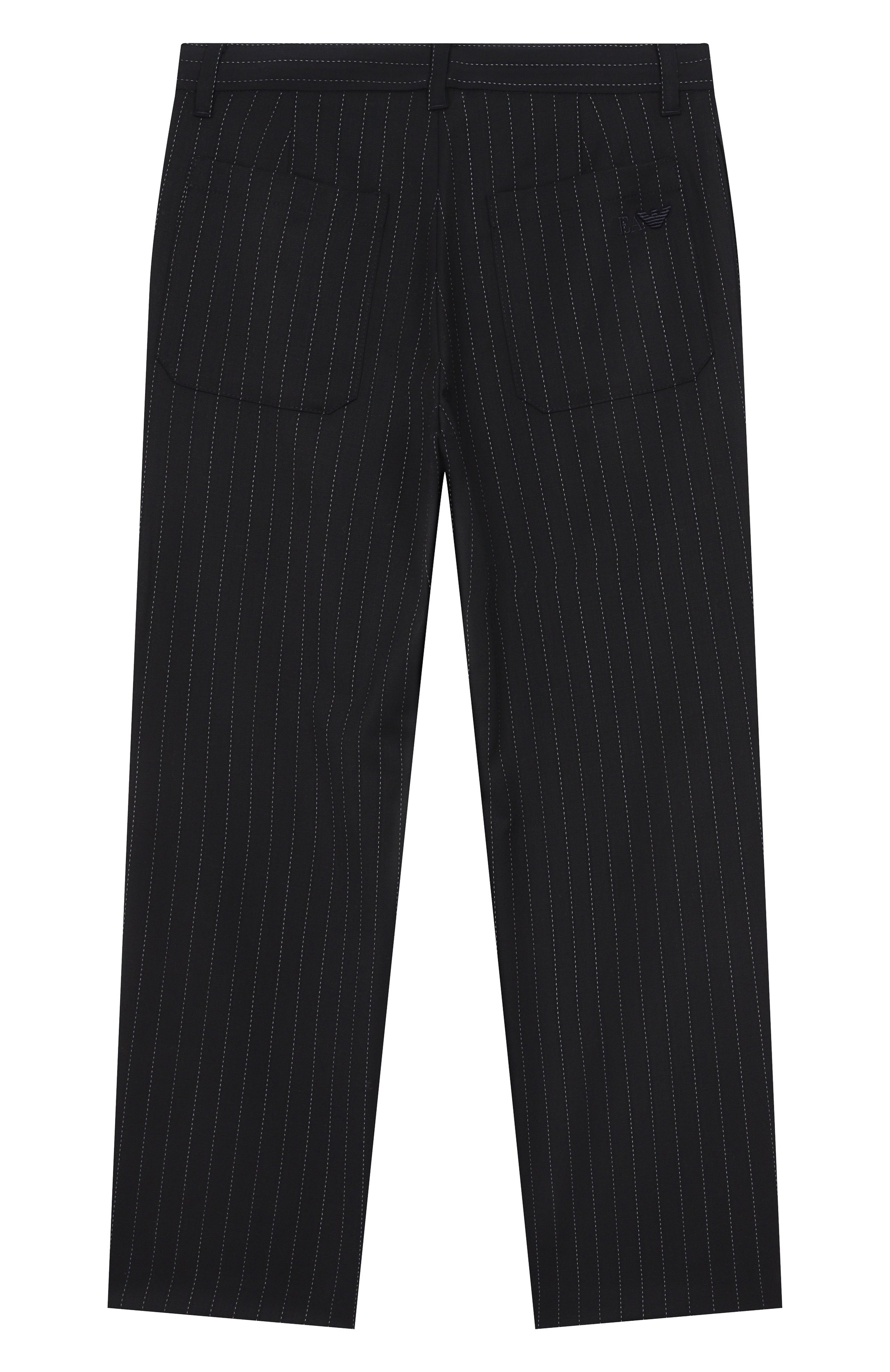 Брюки EMPORIO ARMANI темно-синего цвета по цене 29950 руб., арт. EB000605/AF16577, фото 2 Брюки EMPORIO ARMANI, арт. EB000605/AF16577, фото 2
