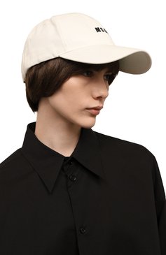 Женская хлопковая бейсболка MSGM белого цвета, арт. 3641MDL06/247273 | Фото 2 (Нос: Не проставлено; Материал сплава: Проставлено; Материал: Хлопок, Текстиль)