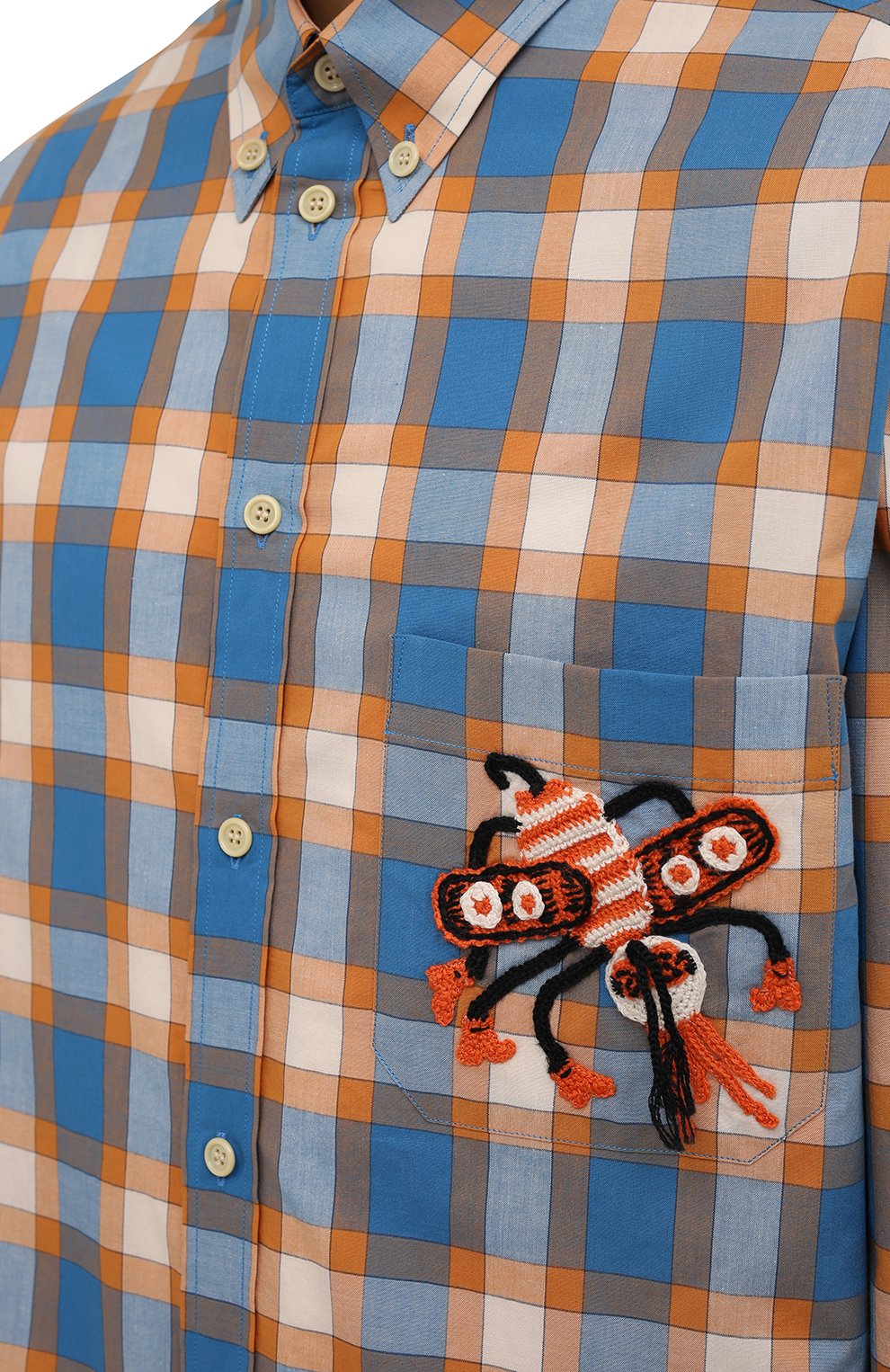 Хлопковая рубашка GUCCI, арт. 654884/ZAG0Q, фото 5