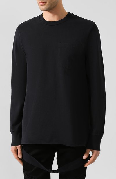 Хлопковый лонгслив HELMUT LANG черного цвета по цене 27350 руб., арт. J09DM525, фото 3 Хлопковый лонгслив HELMUT LANG, арт. J09DM525, фото 3