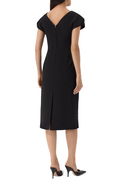 Шерстяное платье JIL SANDER черного цвета по цене 299000 руб., арт. J02CT0707/J40379, фото 3 Шерстяное платье JIL SANDER, арт. J02CT0707/J40379, фото 3