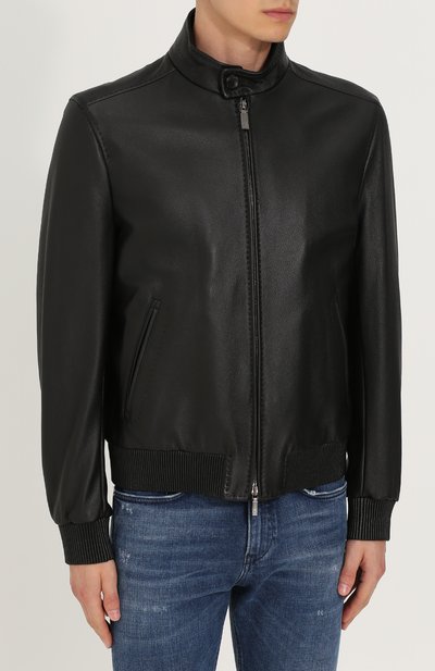 Кожаный бомбер с воротником-стойкой BRIONI, арт. PLP6/03700, фото 3
