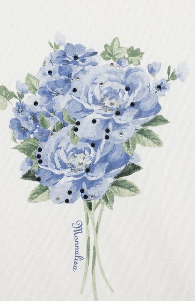 Хлопковая футболка MONNALISA, арт. 110600, фото 3