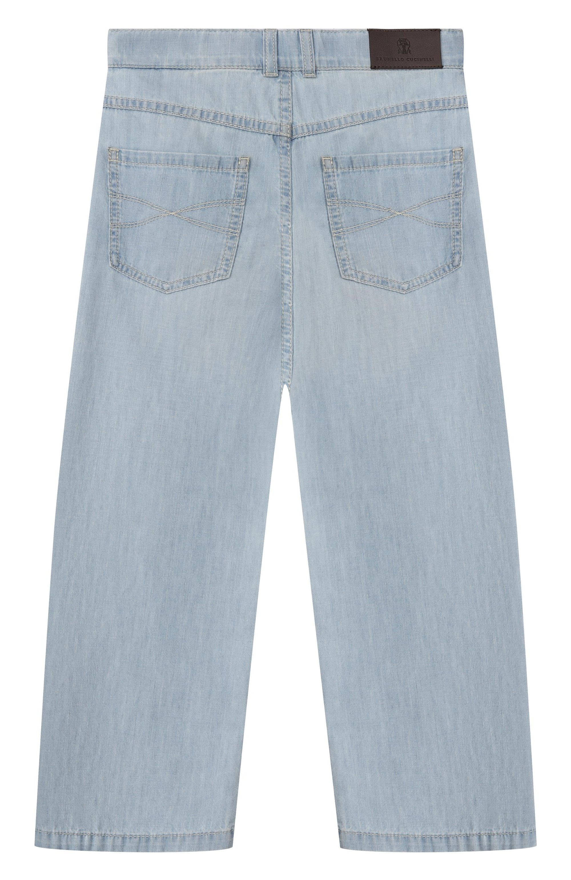 Джинсы BRUNELLO CUCINELLI голубого цвета по цене 52950 руб., арт. BH192P644C, фото 2 Джинсы BRUNELLO CUCINELLI, арт. BH192P644C, фото 2