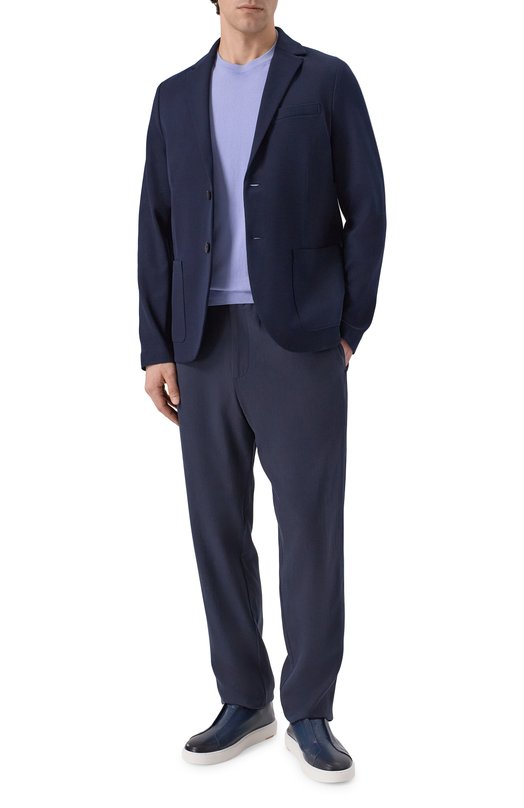 Хлопковый пиджак Harris Wharf London CL8P22PPQ/PPQ Синий  CL8P22PPQ/PPQ Фото 3